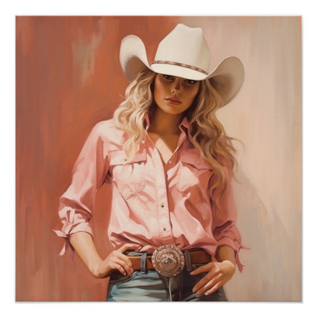 Póster Meadow Muse: Cowgirl Wall Art (Anverso)