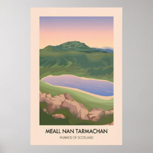 Póster Meall Nan Tarmachan Munros de Escocia Viaje