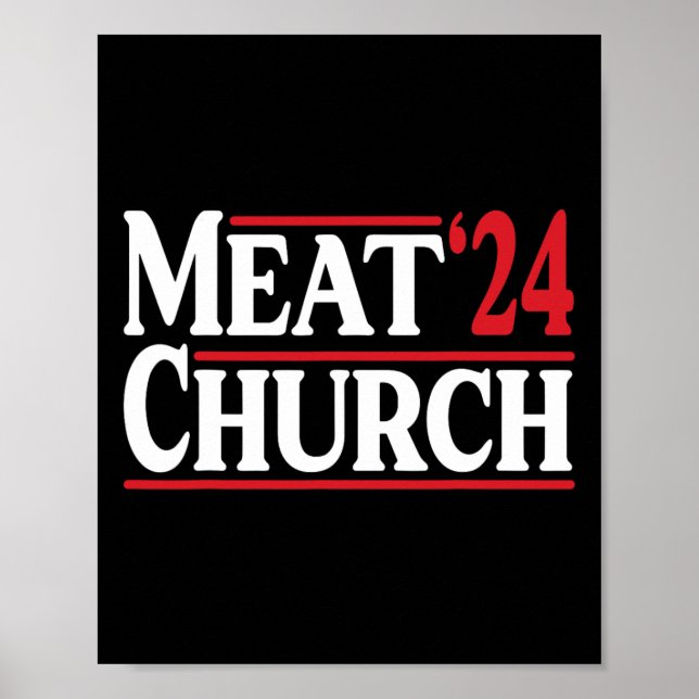 Póster Meat Church 24 Bbq  (Frente)