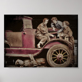 Póster Mecánica Automática Chica de los años 20