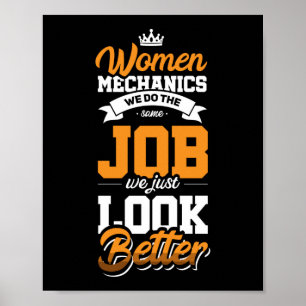 Póster Mecánica de aeronaves mecánicas para mujeres