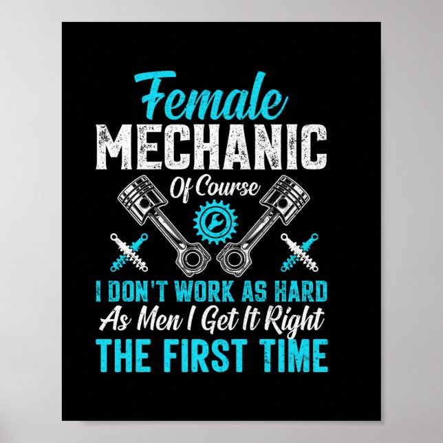 Póster Mecánica femenina (Frente)