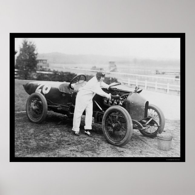 Póster Mecánica Stutz Racer Woman 1916 (Frente)