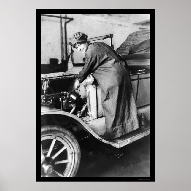 Póster Mecánico Automático Mujer 1925 (Frente)