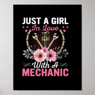 Póster Mecánico Sólo Un Chica Enamorado De Un Mecánico