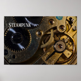 Póster Mecanismo de vigilancia de Steampunk