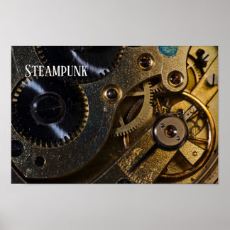 Póster Mecanismo de vigilancia de Steampunk
