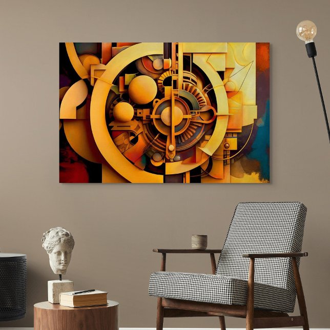 Póster Mecanismo Dorado Abstracto Steampunk (Subido por el creador)