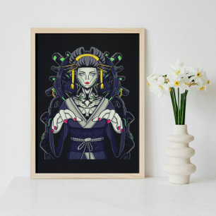 Póster Mecha Geisha