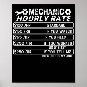 Póster Mechanic Hourly Rate