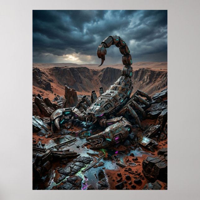 Póster Mechanical Scorpion Desert Ruin (Frente)