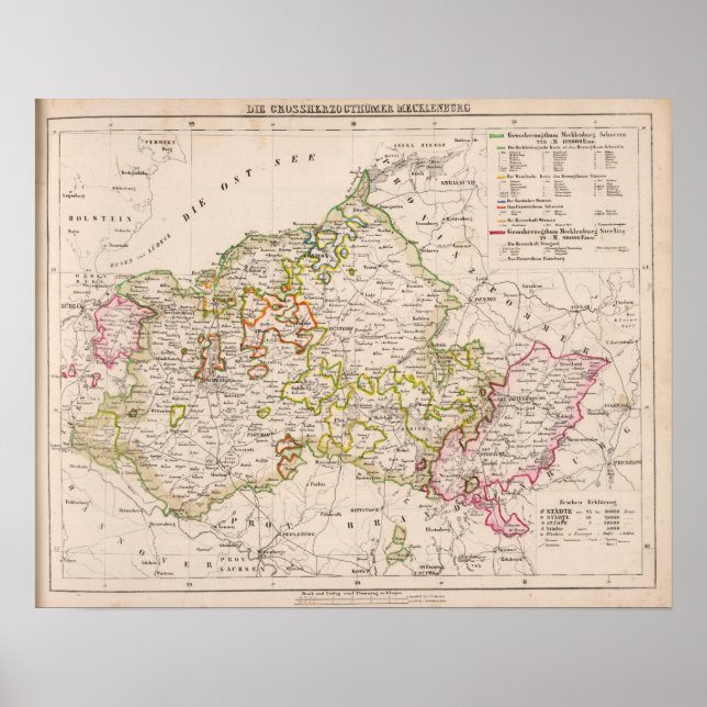 Póster Mecklemburgo - Alemania (Frente)