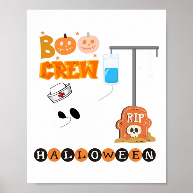 Póster Med Surg Nurse Boo Crew Halloween Dapping Mamáes f (Frente)