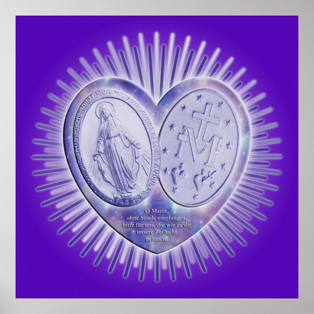 Póster Medaille (médaille miraculeuse) / medalla maravill (Frente)