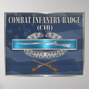 Póster Medalla de Infantería de Combate CIB