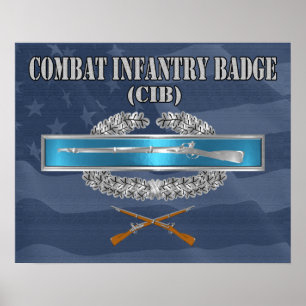 Póster Medalla de Infantería de Combate CIB