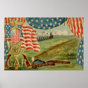 Póster Medalla de la Unión de la Guerra Civil de la bande
