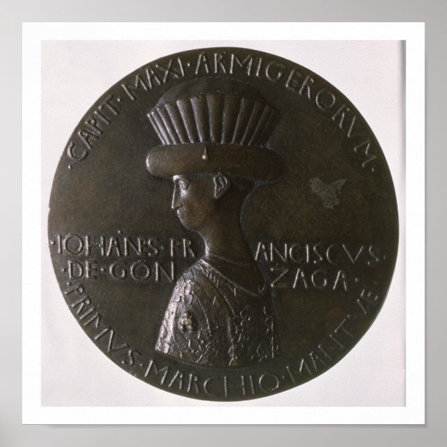 Póster Medalla de retrato que representa a Gianfrancesco  (Frente)