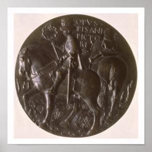 Póster Medalla de retrato, reverso representando a Gianfr