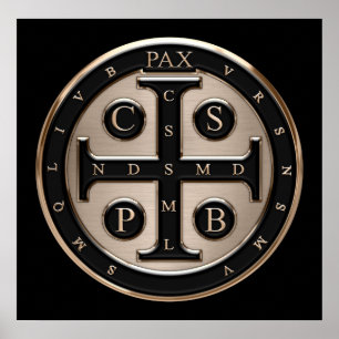 Póster Medalla de San Benedicto