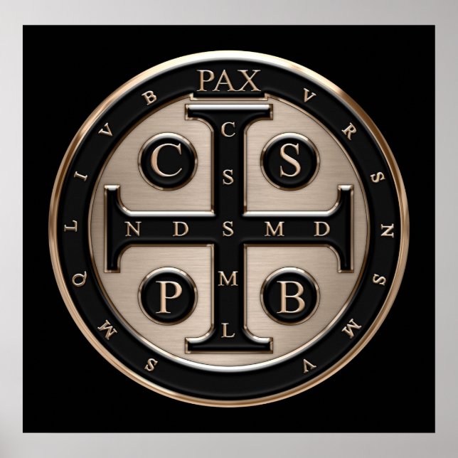 Póster Medalla de San Benedicto (Frente)