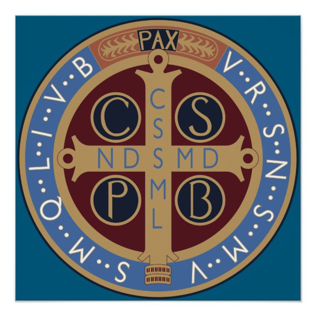 Póster Medalla de San Benedicto (Anverso)