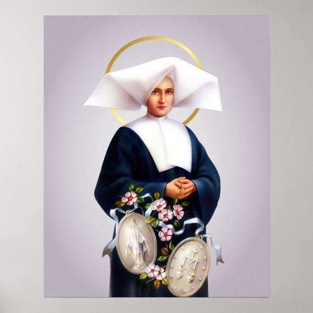 Póster Medalla milagrosa de St Catherine Laboure (Frente)