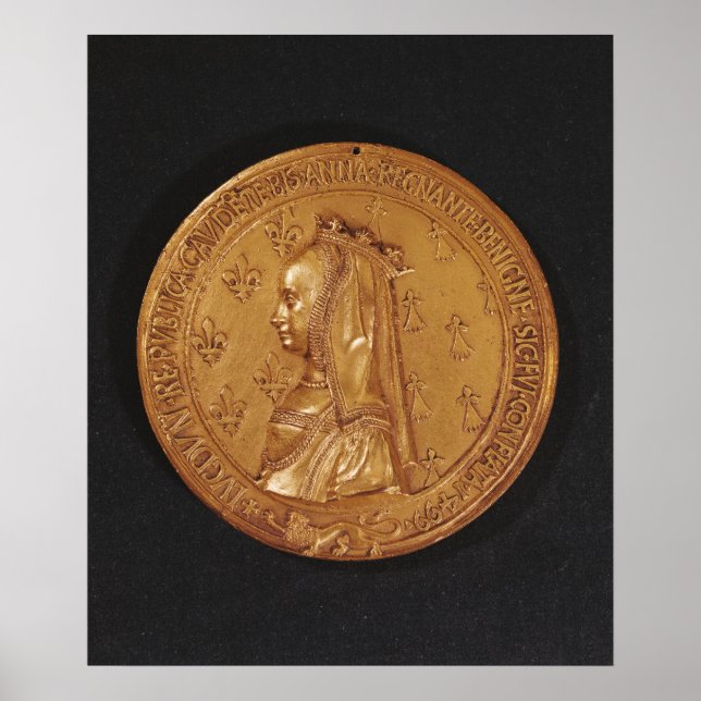 Póster Medalla que representa a Ana de Bretaña (Frente)