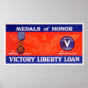 Póster Medallas de honor - Victoria Liberty Loan