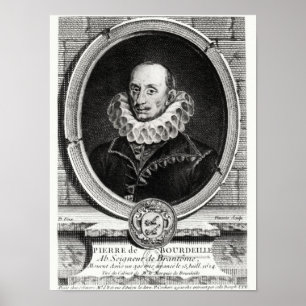 Póster Medallion portrait of Pierre de Bourdeille