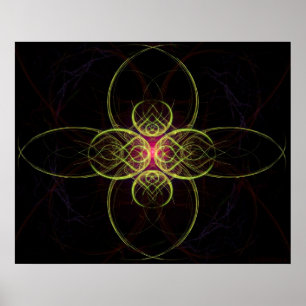 Póster Medallón Rojo De Alexandra Cook aka Linandara