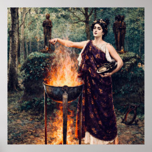 Póster Medea preparando su poción – 
