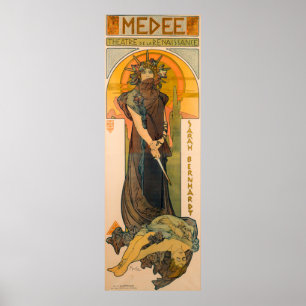 Póster Medee de Alphonse Mucha