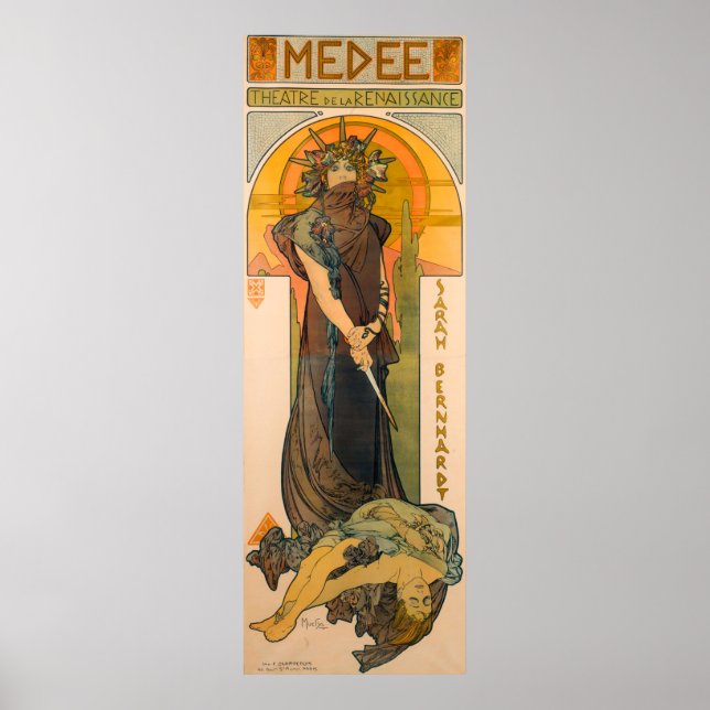 Póster Medee de Alphonse Mucha (Frente)