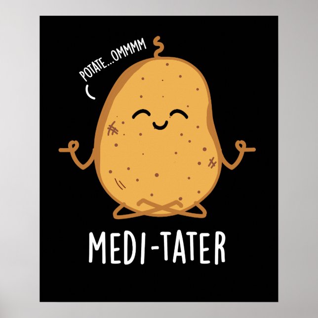 Póster Medi-tater Graciosa Meditación de Papa Pun Dark BG (Frente)