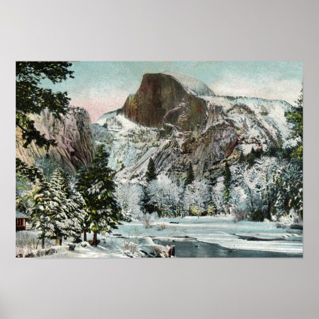 Póster Media casa, Yosemite en invierno (Frente)
