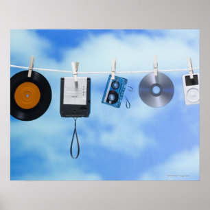 Póster Media Clothesline