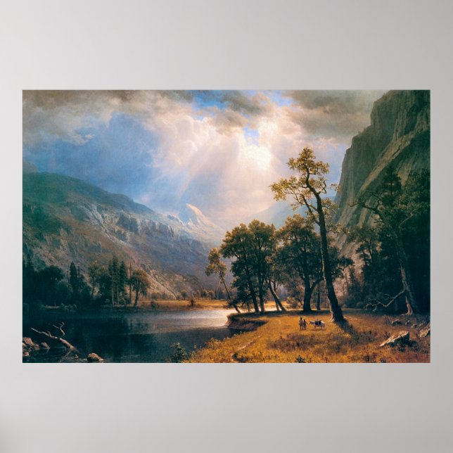 Póster Media Cúpula de Albert Bierstadt, Valle Yosemite 1 (Frente)