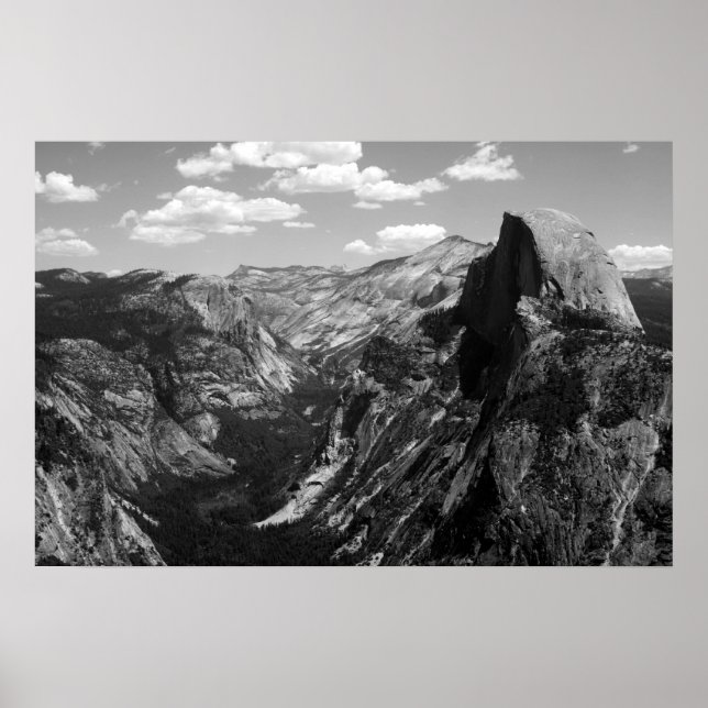 Póster Media Cúpula, Parque Nacional Yosemite (Frente)