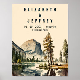 Póster Media Dome del Parque Nacional Yosemite