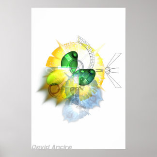 Póster Media dorada