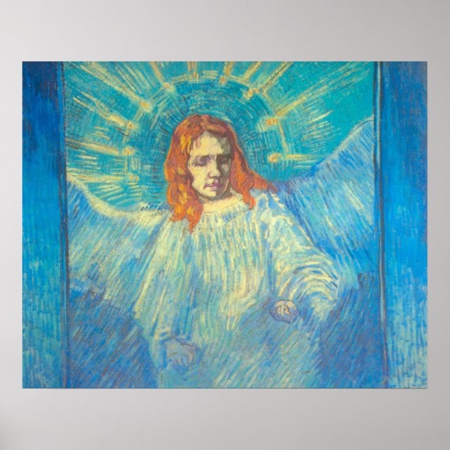 Póster Media figura de un ángel de Vincent van Gogh (Frente)