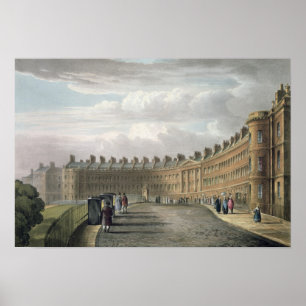 Póster Media luna baja, baño, 1820