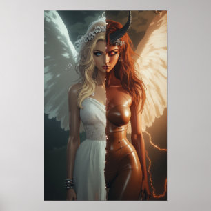 Póster Media media luna de ángel