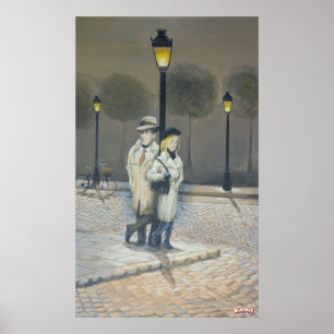 Póster Medianoche en París