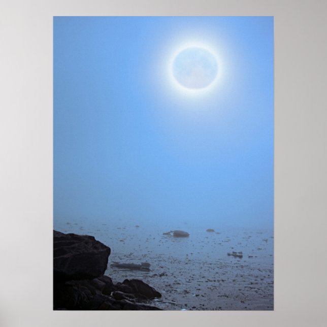 Póster Medianoche Moon | Ártico, Svalbard (Frente)