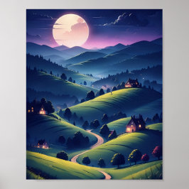 Póster Medianoche un hermoso poster