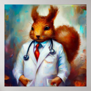 Póster Médica de ardilla