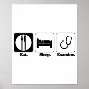 Póster médica de examen de sueño de consumo
