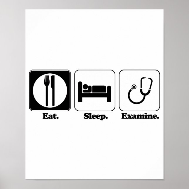 Póster médica de examen de sueño de consumo (Frente)